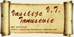 Vasilije Tanušević vizit kartica